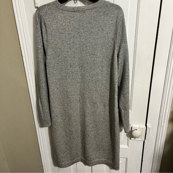 Talbots Tweed Side Tie Sweater Dress Gray Extra Large XL A2 - Picture 5 of 7